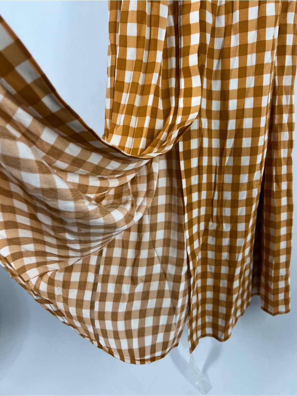 Uterqüe Mustard Gingham Maxi Dress - Picture 8 of 16